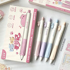 4-Pack 3D Cat Clip Telescopic Gel Pens – Black Ink & Soft Grip Novelty Gel Pens Richie's