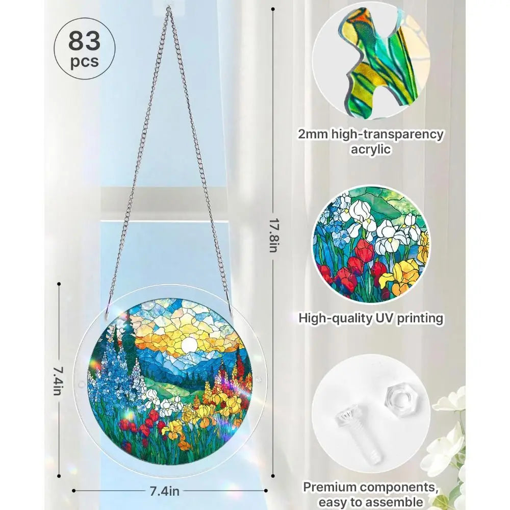 83-Piece Acrylic Puzzle Suncatcher – UV Printed Window Hanging Suncatcher Puzzle Richie's