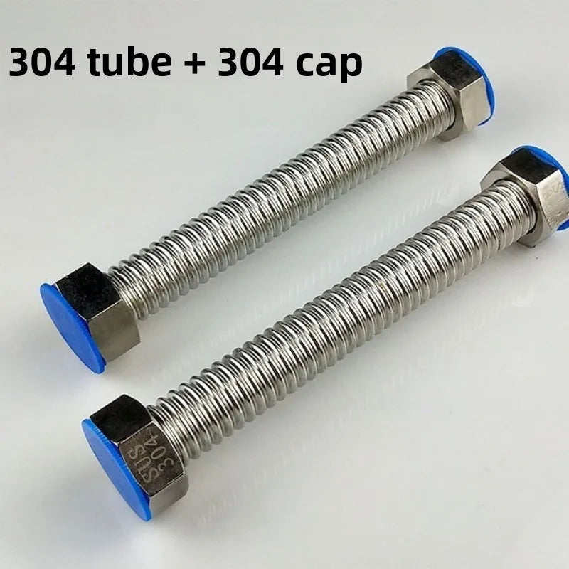 304 Stainless Steel Bellows Hose DN25 1 Inch High-Pressure Water Pipe Plumbing Bellows Hose Richie's