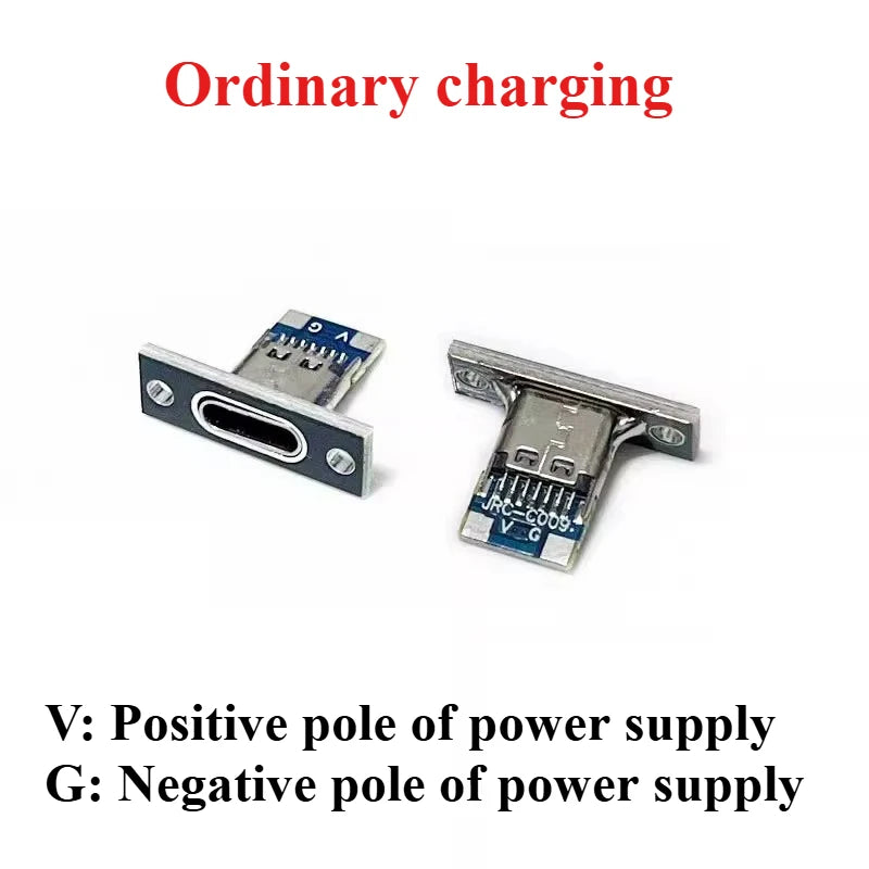 USB 3.1 Type-C Female Connector Socket with Fixing Plate 5/10pcs USB Connector Socket Richie's TYPEC VG 2 1 5pcs