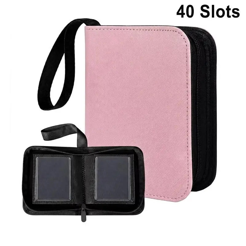 40-Slot PU Leather Card Binder Zipper Album – TCG & Sport Cards Card Storage Binder Richie's A4