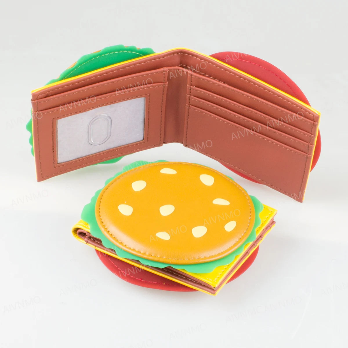 Burger Shaped Novelty Wallet – Unisex PU Card & ID Holder Novelty Wallet Richie's