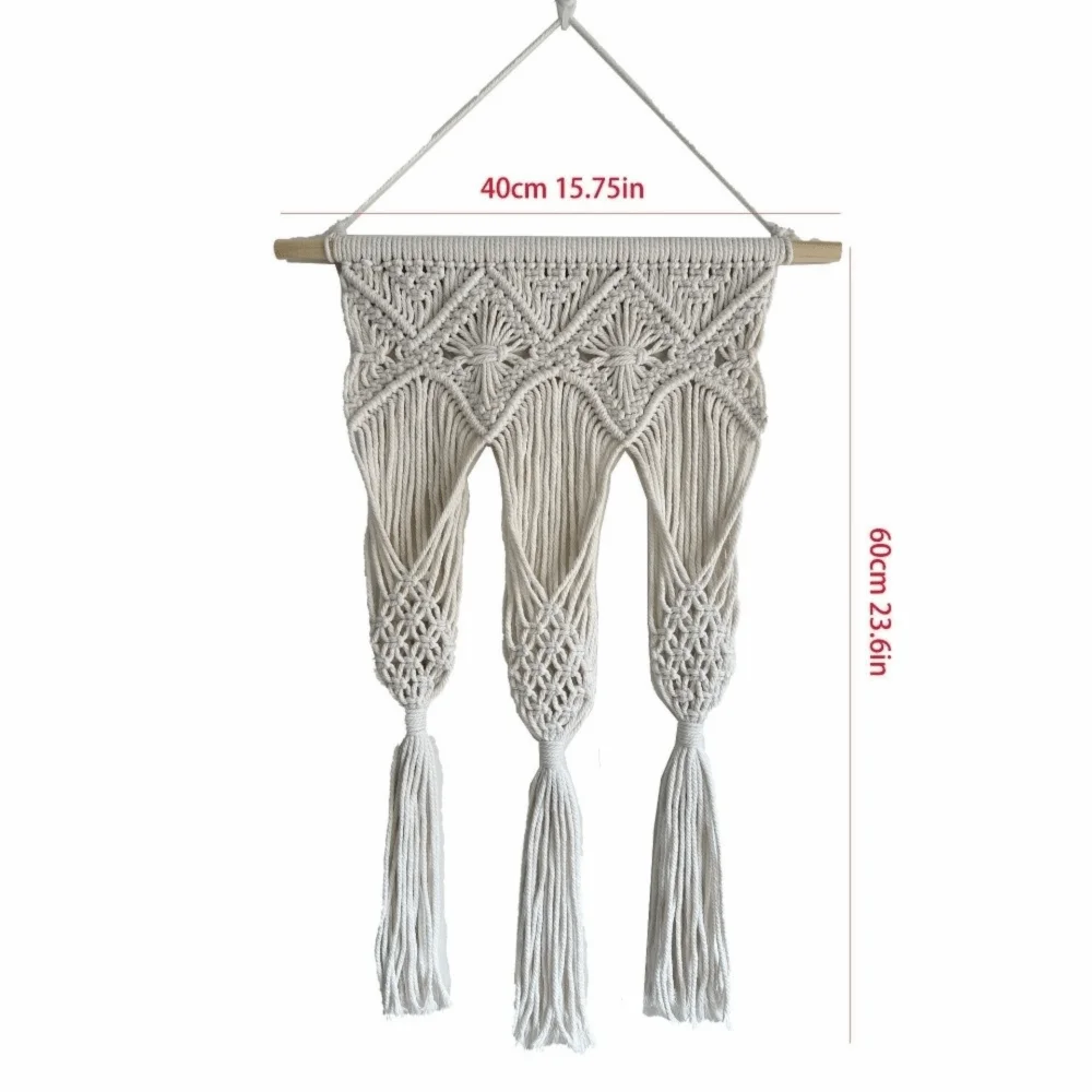Nordic Boho Handwoven Macrame Tapestry 40x60cm Wall Decor Macrame Wall Hanging Richie's