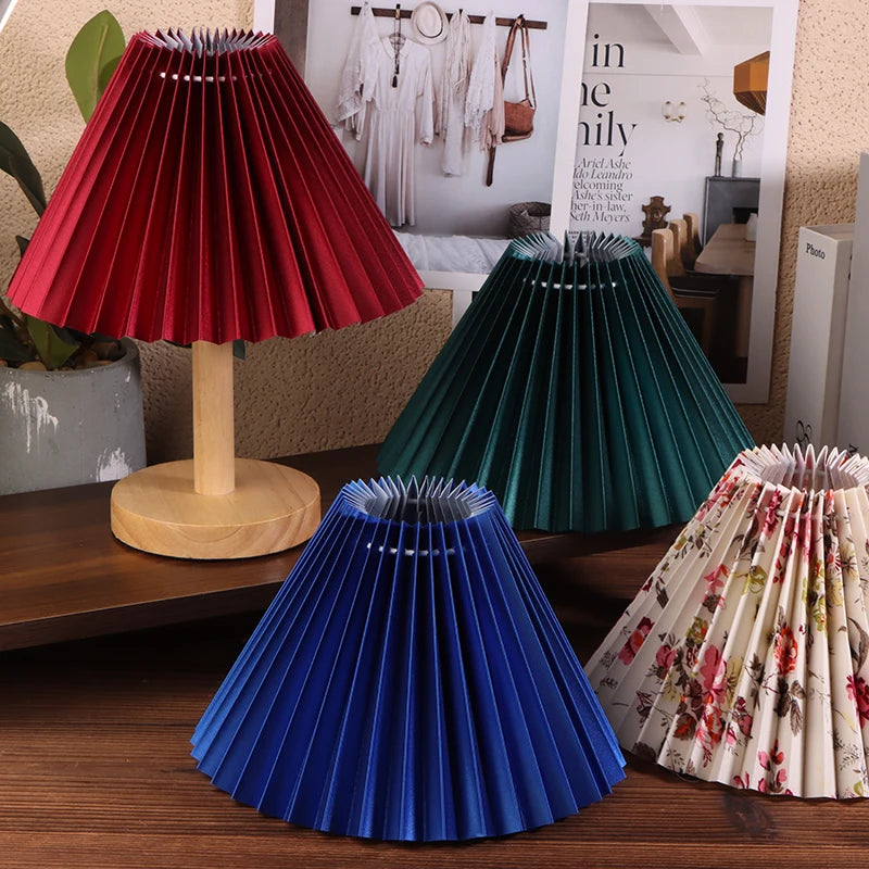Pleated Fabric Lampshade – Retro DIY Table & Ceiling Lamp Cover Lamp Shade Richie's