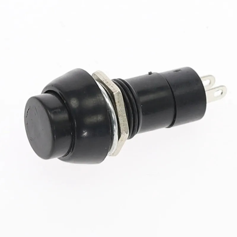 12pcs 12mm Push Button Switch Latching Momentary PBS-11A/B 6 Colors Push Button Switch Richie's black Self-locking
