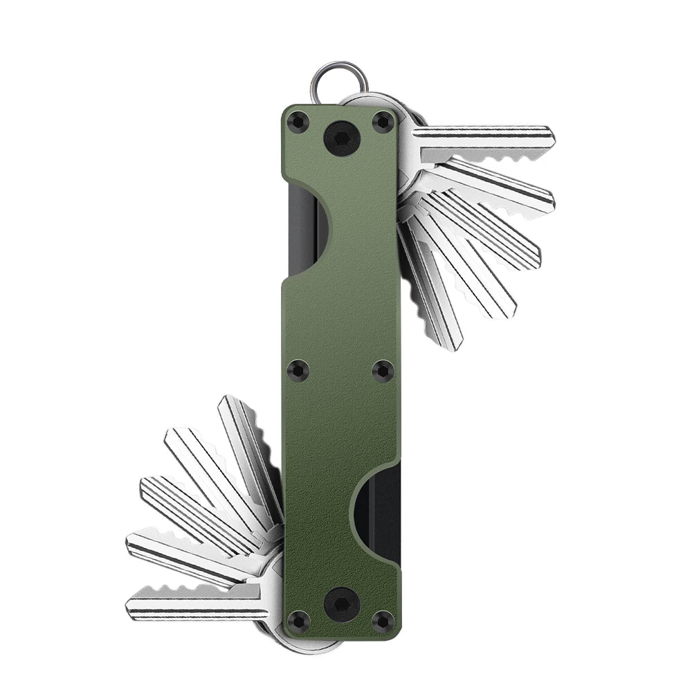 Zeeker Compact Key Organizer – Minimalist Expandable Keychain Key Organizer Richie's army green