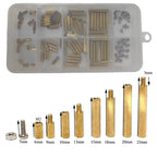 M2 Brass Standoff Kit 120Pcs – Screws Nuts Assortment Standoff Spacer Kit Richie's