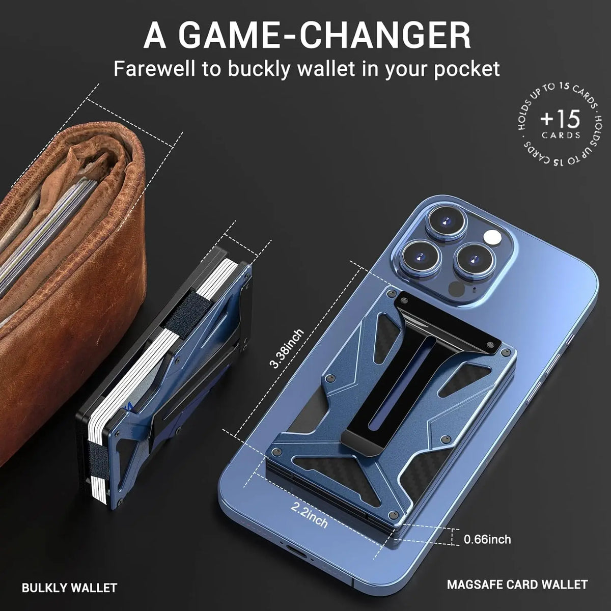 Zeeker 5-in-1 Minimalist Wallet with AirTag Slot & Money Clip Minimalist Wallet Richie's