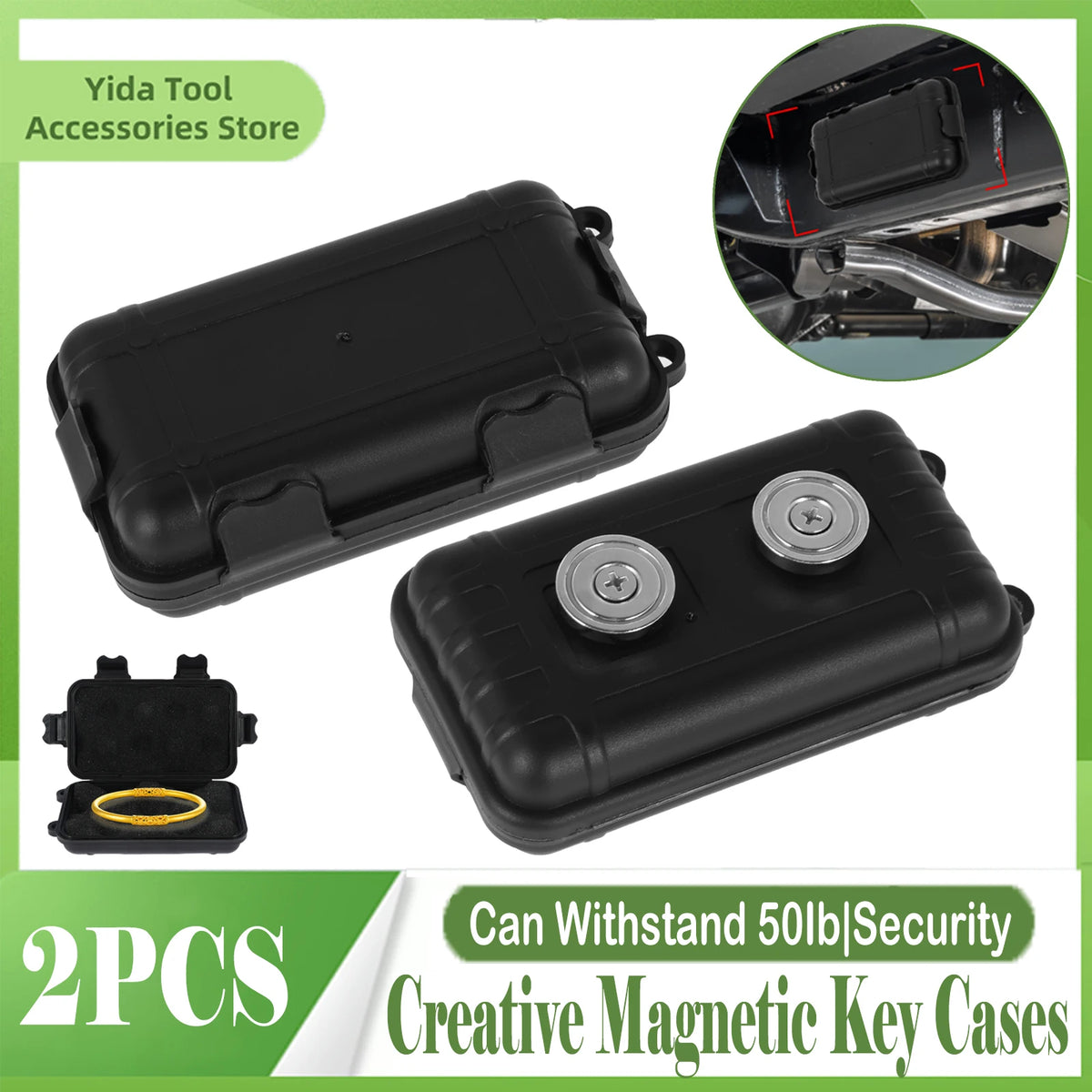 Magnetic Under-Car Key Hider Box – Waterproof & Rustproof Magnetic Key Hider Box Richie's
