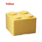 Building Block Desktop Storage Box – Stackable Plastic Organizer Desktop Storage Box Richie's yellow-S-