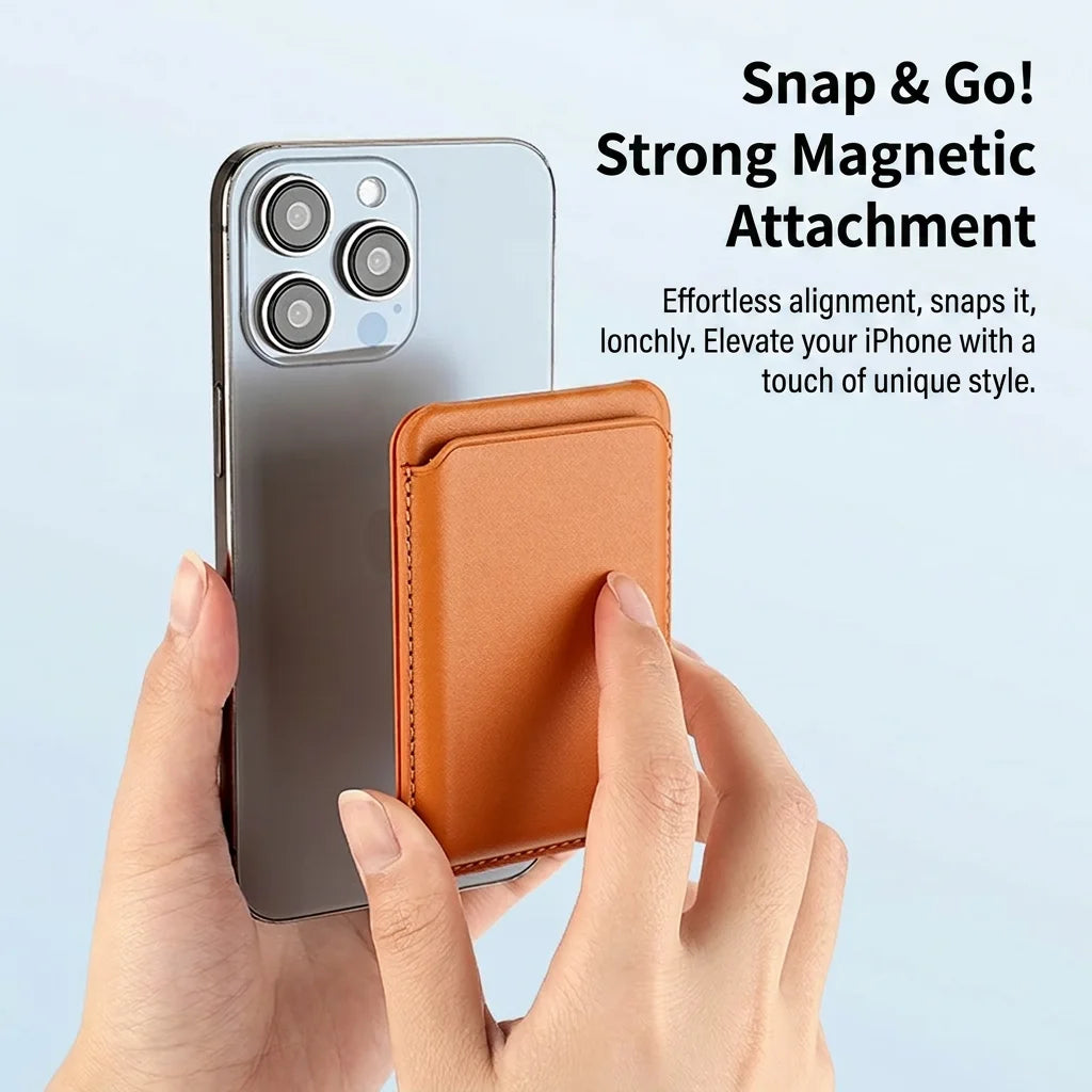 MagSafe Magnetic Wallet Stand for iPhone 16–12 | Card Holder Magnetic Wallet Stand Richie's