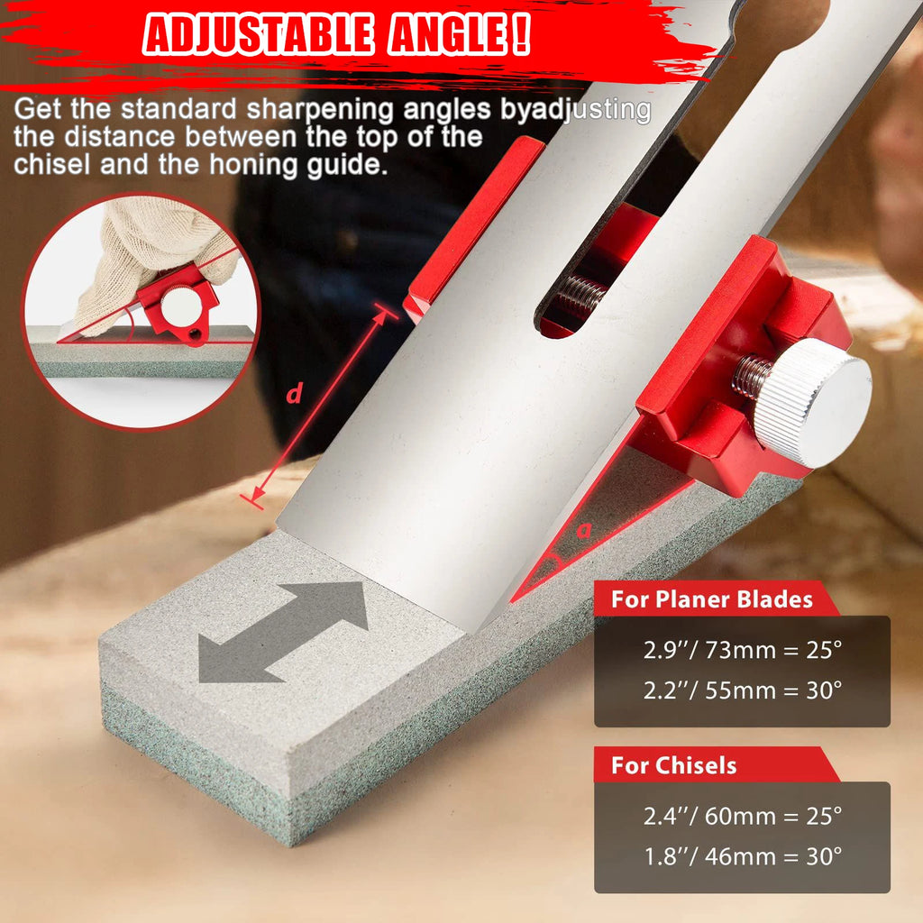 Honing Guide Chisel Sharpener – Aluminum Alloy Bracket Tool Honing Guide Richie's