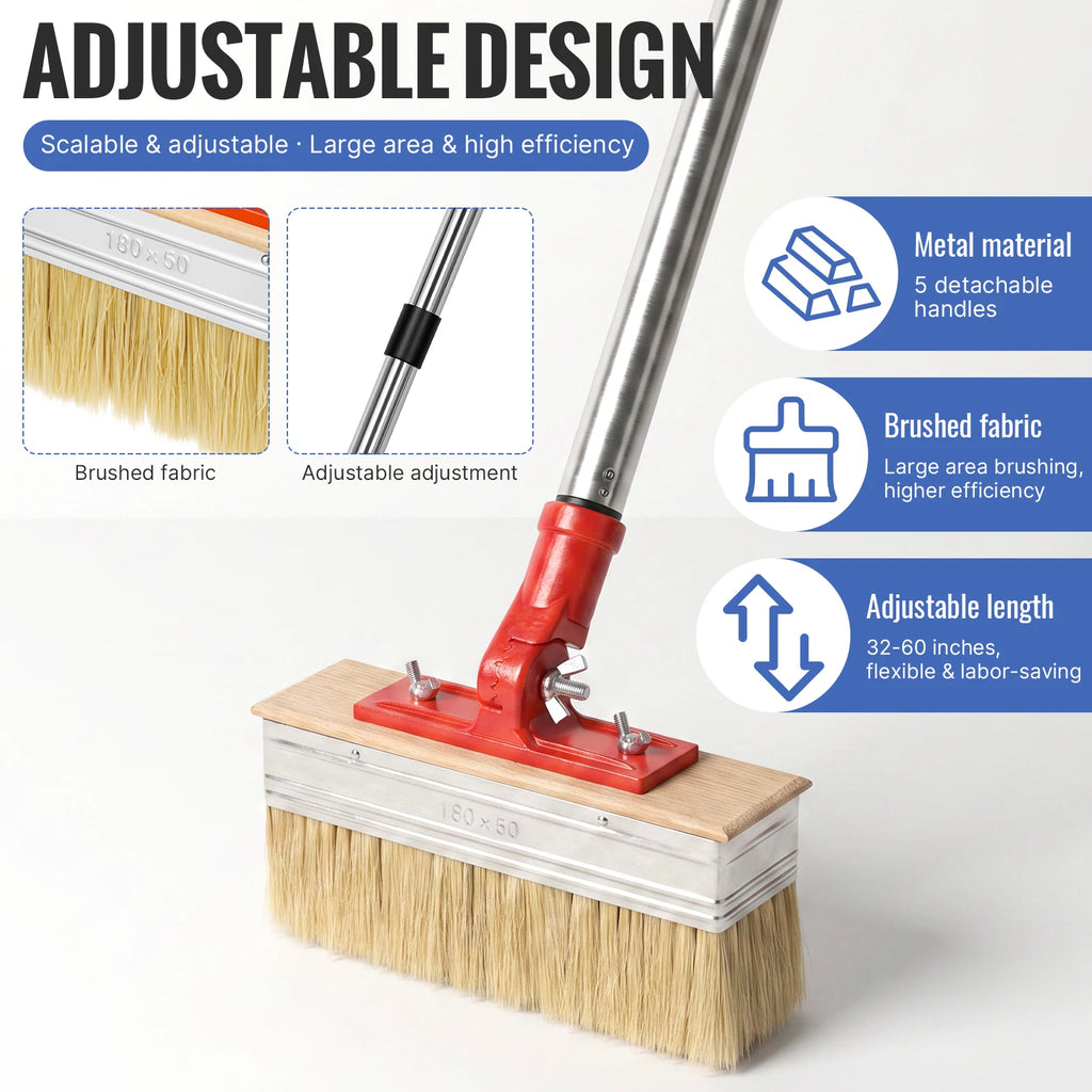 Long Handle Deck Stain Brush – Telescoping Pole, Adjustable Head Deck Stain Brush Richie's