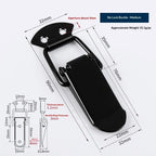 Glossy Black Toggle Latch – Quick Release Iron Fastener Clip Toggle Latch Fastener Richie's M No latch
