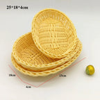 Wicker Woven Serving Basket – Bread, Fruit & Vegetable Tray Woven Serving Basket Richie's 25-18-4cm