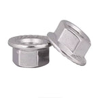10pcs UNC Prevailing Torque Flange Hex Lock Nuts – Stainless Steel Flange Lock Nuts Richie's