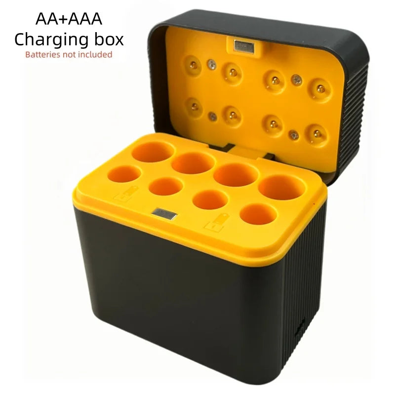 8-Pack 1.5V Rechargeable Lithium AA/AAA Batteries & USB Charger Rechargeable Battery Kit Richie's AA AAA Charger