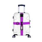 Adjustable Luggage Strap with 3-Digit Combination Lock Luggage Strap Richie's PURPLE
