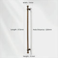 Zinc Alloy Furniture Handles – Bronze Antique Drawer Pulls Furniture Cabinet Handle Richie's Bronze 373mm