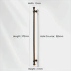 Zinc Alloy Furniture Handles – Bronze Antique Drawer Pulls Furniture Cabinet Handle Richie's Bronze 373mm