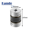 D32L47 Corrugated Flexible Coupling CNC Aluminium Stepper Motor Flexible Shaft Coupling Richie's 10x10