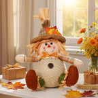 Rustic Autumn Scarecrow Decor – Plaid Sunflower Farmhouse Accent Seasonal Scarecrow Decor Richie's