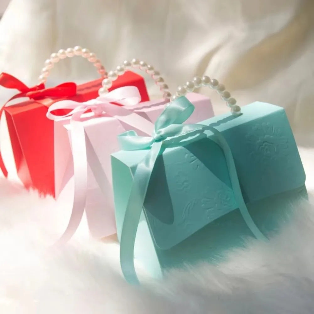 Mini Pearl Handle Candy Gift Box – Wedding & Party Favor Gift Favor Box Richie's