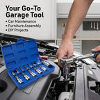 13pc Allen Key Hex Bit Socket Set 1/4" 3/8" 1/2" Drive CRV Steel Socket Wrench Set Richie's