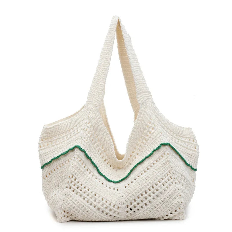 Crochet Tote Bag – Hollow Knit Women's Shoulder Handbag Crochet Tote Bag Richie's