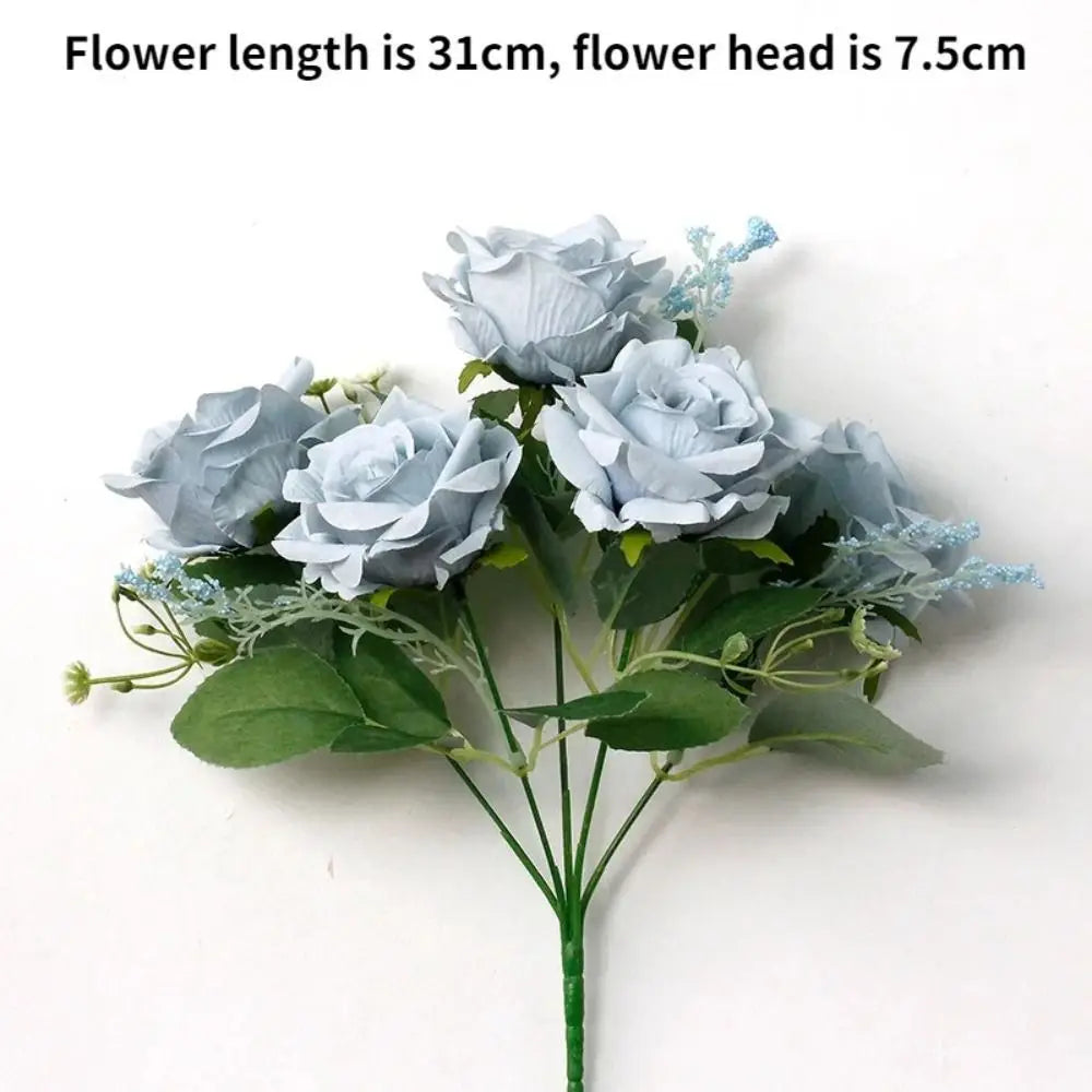 5-Head Silk Artificial Hydrangea Flowers – Lifelike Party Decor Artificial Silk Flowers Richie's
