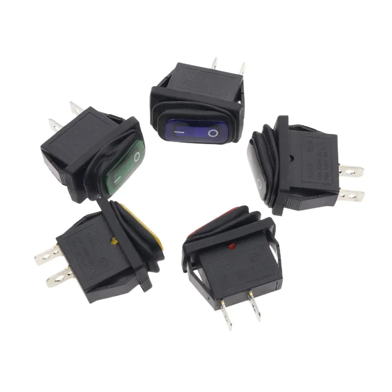 KCD3 Waterproof Rocker Switch 2-Pin ON-OFF 15A 250VAC Rocker Switch Richie's