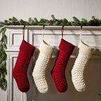 Knit Christmas Stocking 18" Kids Candy Gift Bag Holiday Decor Christmas Stocking Richie's