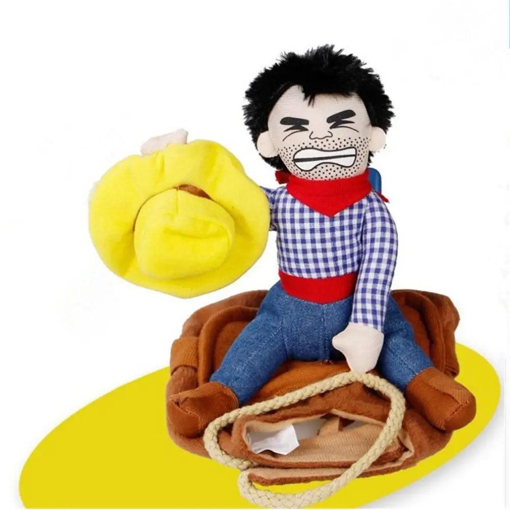 Cowboy Rider Dog Costume – Funny Halloween Pet Cosplay Outfit Dog Costume Richie's green