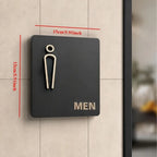 Acrylic Bathroom Door Sign 15x15cm Self-Adhesive Men Women Acrylic Door Sign Richie's