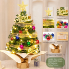 45cm Mini Tabletop Christmas Tree Set with Colored Ornaments Mini Christmas Tree Richie's Green 45cm