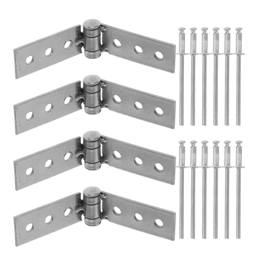 4Pcs Stainless Steel Folding Butt Hinge 6 Hole Heavy Duty Door & Window Hinge Richie's
