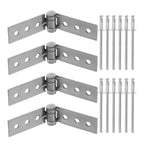 4Pcs Stainless Steel Folding Butt Hinge 6 Hole Heavy Duty Door & Window Hinge Richie's