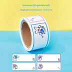 60Pcs Cartoon Name Stickers Roll – Kids DIY Self-Adhesive Labels Name Label Stickers Richie's A2