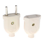 2-Pin EU Plug Male Female Power Connector Socket Extension Power Connector Plug Richie's