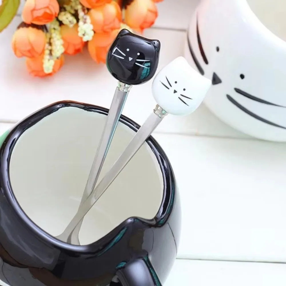 Cartoon Cat Stainless Steel Dessert Spoon – Coffee & Ice Cream Novelty Dessert Spoon Richie's
