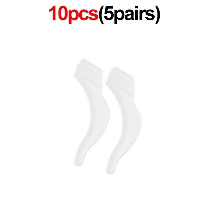 Silicone Anti-Slip Glasses Ear Hooks & Eyewear Grip Holder Eyewear Accessories Richie's White 5pairs
