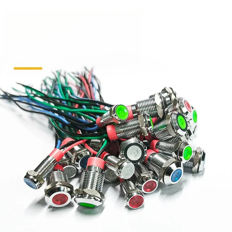 Metal LED Indicator Signal Lamp IP65 Waterproof 3–220V Multi-Size LED Indicator Lamp Richie's
