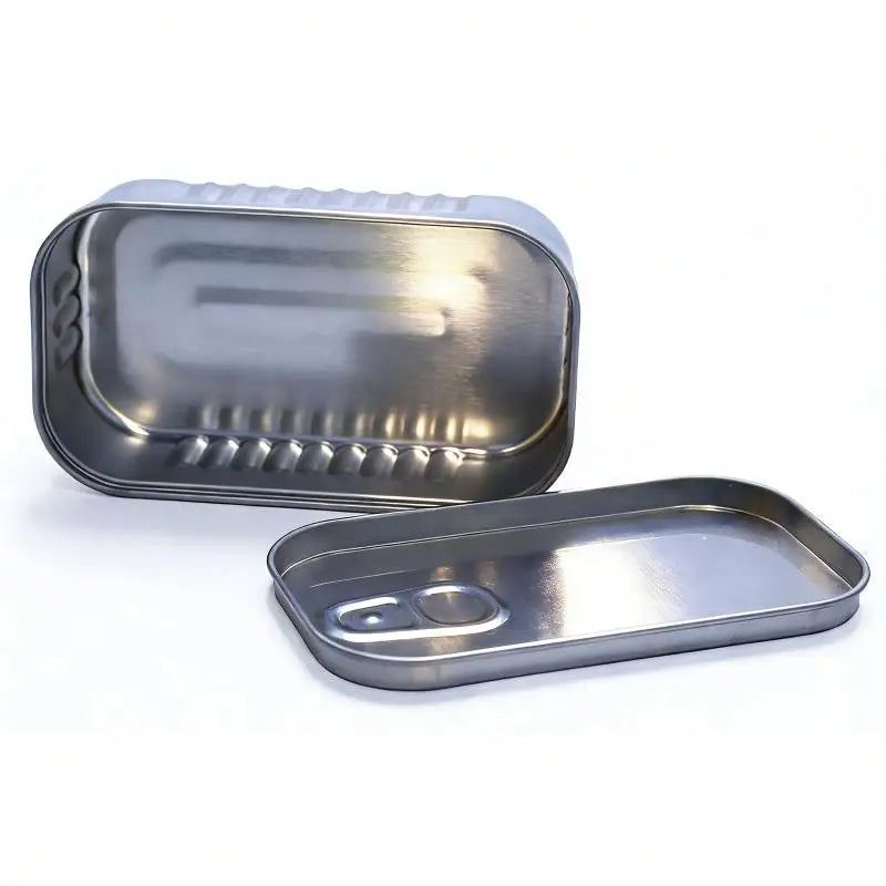Mini Sardine Can Tin Box Silver – Novelty Small Storage Container Novelty Tin Storage Box Richie's