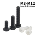 Nylon Phillips Pan Head Screws M2–M8 White & Black | 4–60mm Nylon Machine Screws Richie's