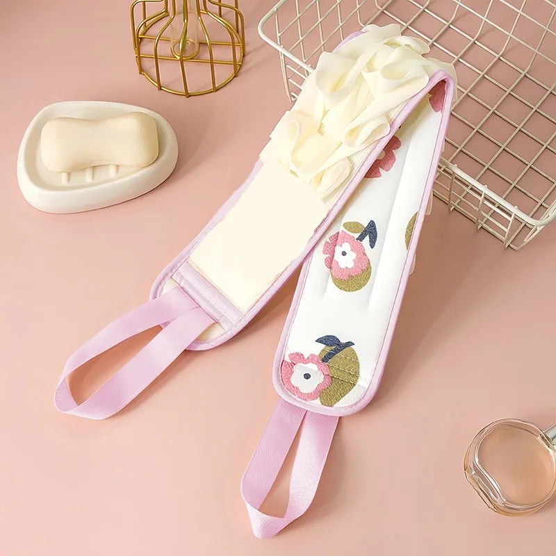 2-in-1 Double-Sided Back Scrubber & Loofah Exfoliating Bath Tool Bath Body Scrubber Richie's Pink