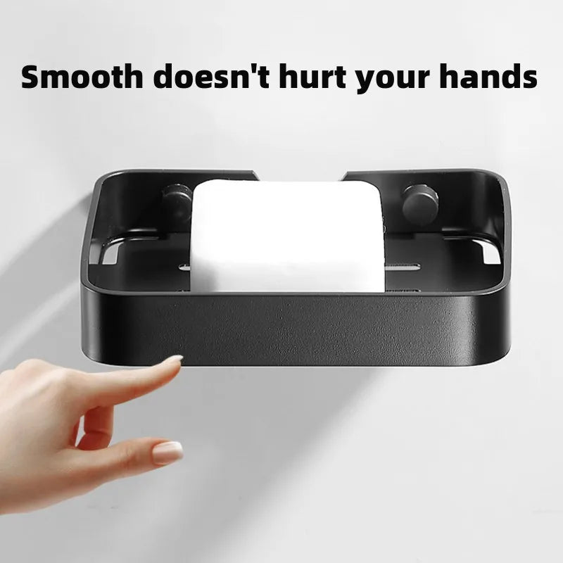 Black Aluminum Wall Mounted Soap Dish Holder – Bathroom Basket Soap Dish Holder Richie's