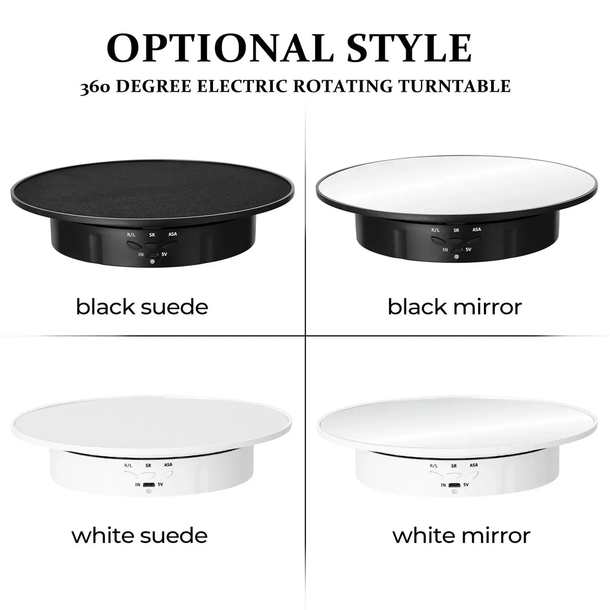 360° Electric Rotating Display Turntable 200mm | 3 Speeds Photography Display Turntable Richie's