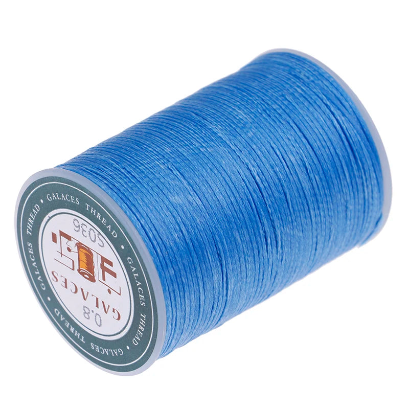 0.8mm Waxed Polyester Thread 90m – High-Strength DIY Sewing Cord Waxed Craft Thread Richie's Blue