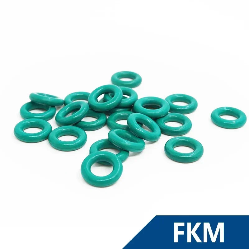 Green FKM Rubber O-Rings CS 1.5mm – Temperature & Wear Resistant Rubber O-Ring Seals Richie's