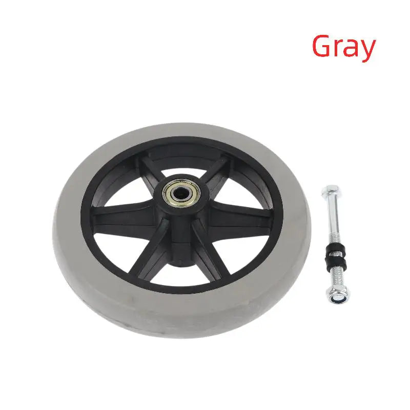 6-Inch Wheelchair Front Wheel Replacement – Puncture-Resistant Wheelchair Replacement Wheel Richie's Gray